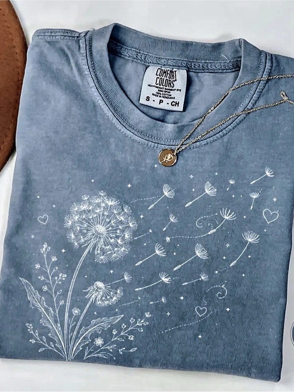 Comfort Colors Dandelion Graphic Tee Blue Jean